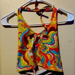 A halter tank top from pacsun. It is a size M and has never been worn.